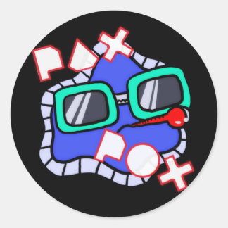 Sticker rond Pax Pox