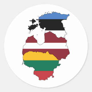 Sticker Rond Pays baltes