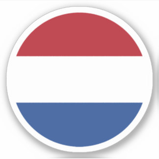 Sticker rond Pays-Bas Flag