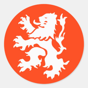 Sticker Rond Pays-Bas Lion