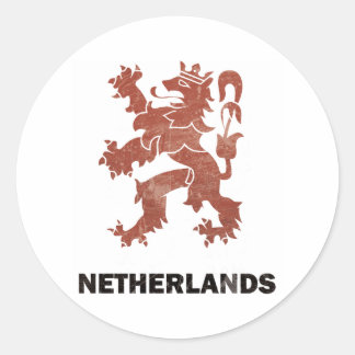 Sticker Rond Pays-Bas vintage