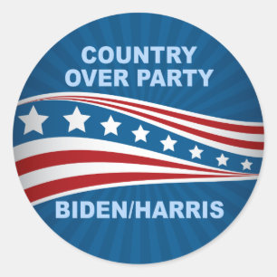 Sticker Rond Pays sur le parti Biden Harris
