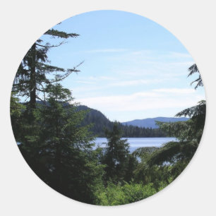 Sticker Rond Paysage de l'Alaska belle photographie de l'Alaska