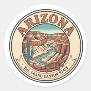 Sticker Rond Paysage de rêve du Grand Canyon d'Arizona Nouvel A