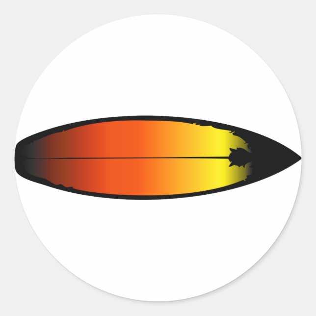 Sticker Rond Paysage de surf (Devant)