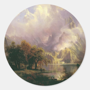 Sticker Rond Paysage des Montagnes Rocheuses par Albert Biersta