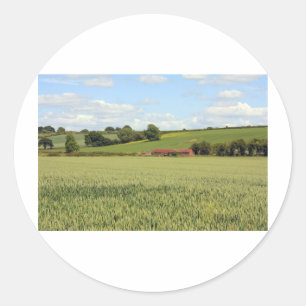 Sticker Rond paysage d'été