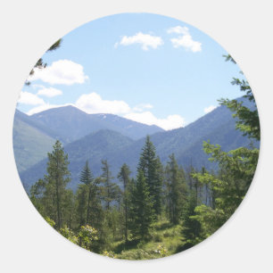 Sticker Rond Paysage du Montana