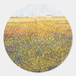 Sticker Rond Paysage par Georges Seurat