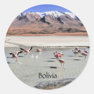 Sticker Rond paysage pittoresque de Bolivie