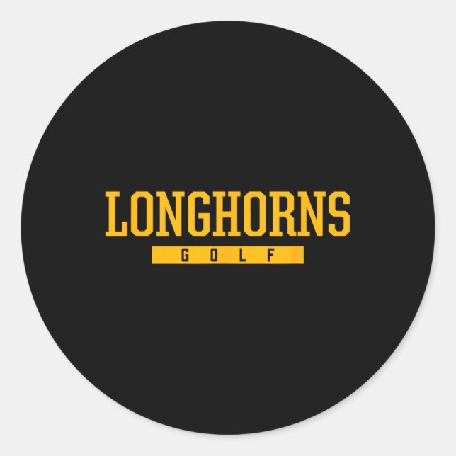 Sticker Rond Payson Longhorns Golf Hs  (Devant)