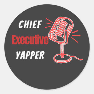 Sticker Rond PDG Yapper – Humour drôle parlant