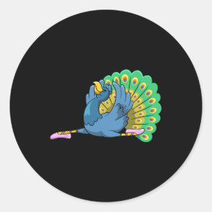Sticker Rond Pea Dancing Ballerina Bird Ballet Danseuse Costume
