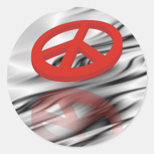 Sticker Rond Peace 3D / reflexion