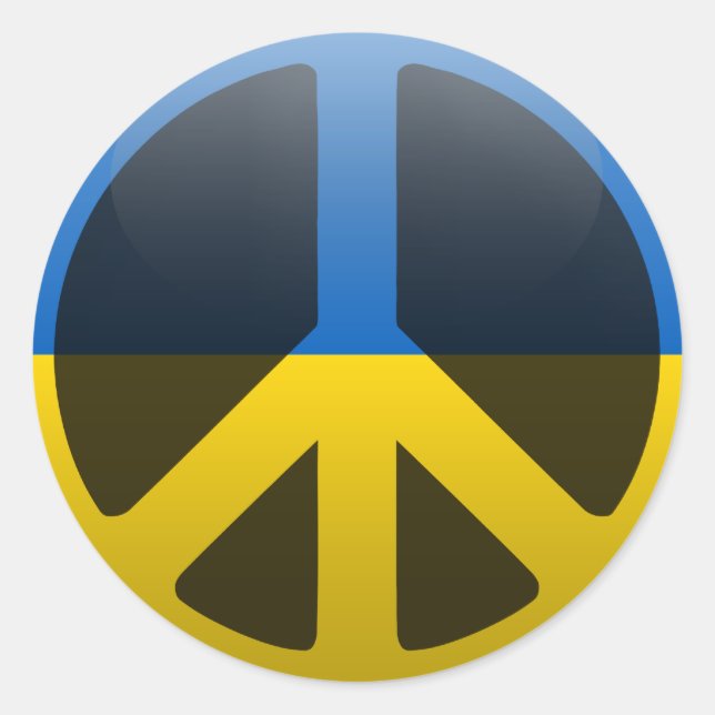 Sticker Rond Peace en Ukraine (Devant)