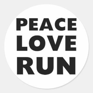 Sticker Rond Peace Love