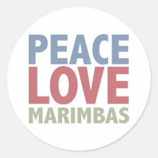 Sticker Rond Peace Love Marimbas