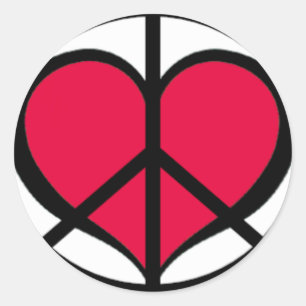 Sticker Rond PeaceLove