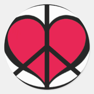 Sticker Rond PeaceLove