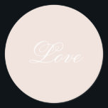 Sticker Rond Peach Blush Love Toujours Mariage<br><div class="desc">Peach Blush mariage pour toujours et toujours aimer les serviettes personnalisées. Remplacer le texte à n'importe quelle occasion</div>