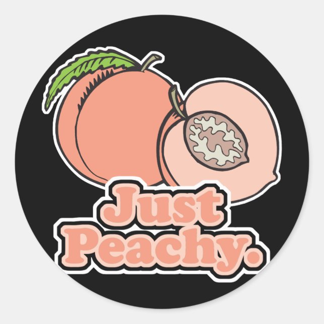 Sticker Rond Peach Peach (Devant)