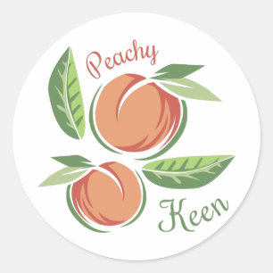 Sticker Rond Peachy Keen