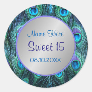 Sticker Rond Peacock Feather Drama ver 1 -Sweet 15