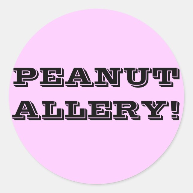 STICKER ROND PEANUT ALLERY ! (Devant)