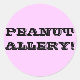 STICKER ROND PEANUT ALLERY !