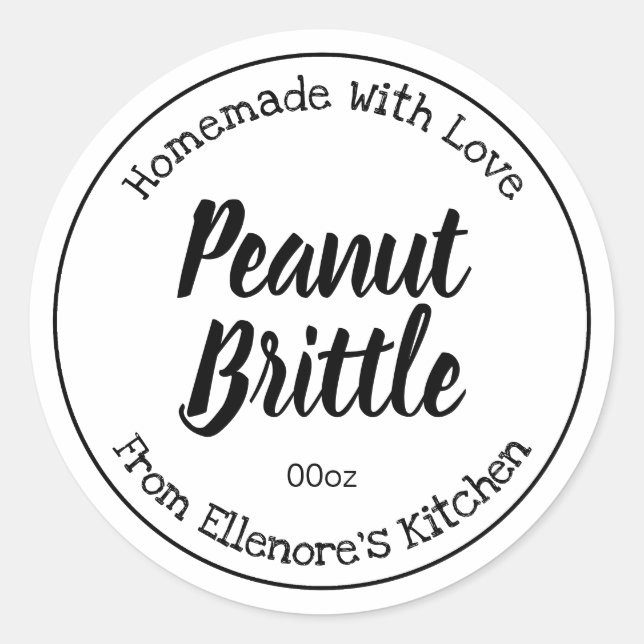 Sticker Rond Peanut Brittle (Devant)