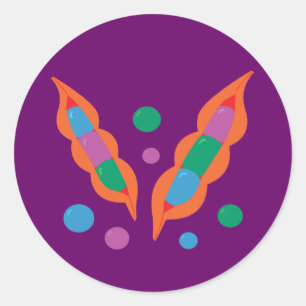 Sticker Rond Peapods fantastiques