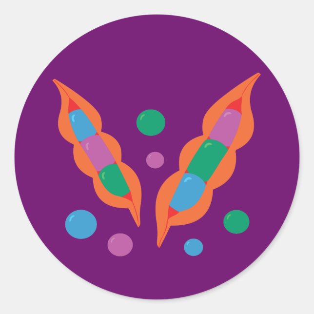 Sticker Rond Peapods fantastiques (Devant)
