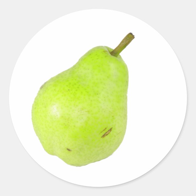 Sticker Rond Pear green frais juteux doux photo classique rond (Devant)