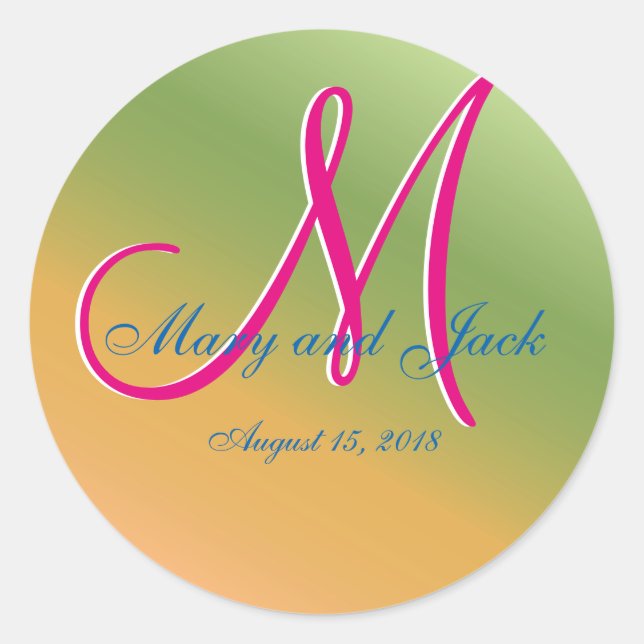 Sticker Rond Pear Monogram Classic (Devant)