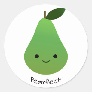 Sticker Rond Pearfect Cute Kawaii Pear