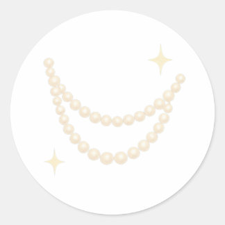 Sticker Rond Pearl garland sway
