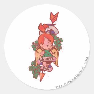 Sticker Rond PEBBLES™ Fille de papa