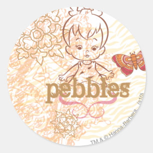 Sticker Rond PEBBLES™ Sandy Design