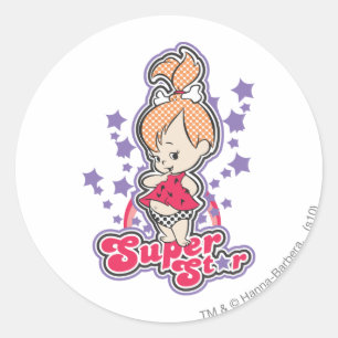 Sticker Rond PEBBLES™ Super Star