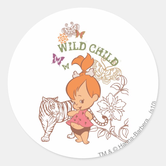 Sticker Rond PEBBLES™ Wild Child (Devant)