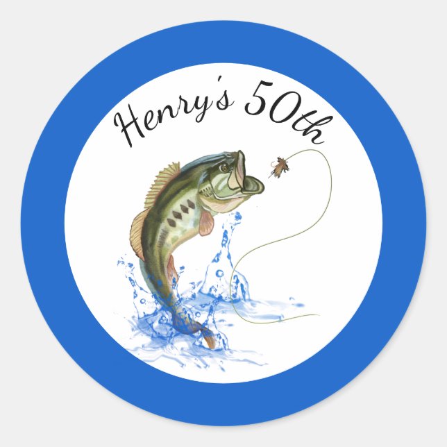 Sticker Rond Pêche 50e anniversaire (Devant)