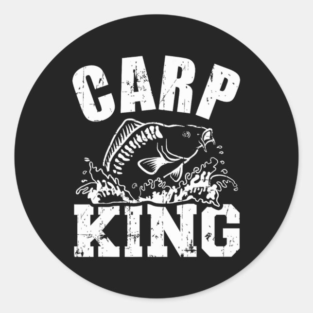 Sticker Rond Pêche à la carpe (Devant)