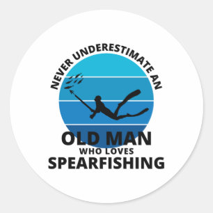 Sticker Rond Pêche à la traîne Pêche sous-marine