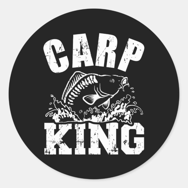 Sticker Rond Pêche Carp King  (Devant)