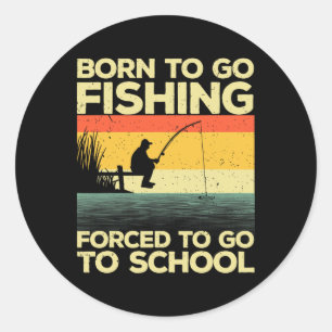 Sticker Rond Pêche Cool Pour Hommes Femmes Enfants B Pêcheur Pê