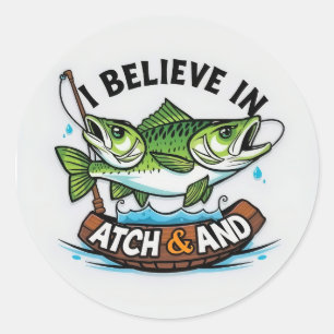 Sticker Rond Pêche & Libération : Un Double Regard sur le Plais