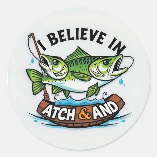Sticker Rond Pêche & Libération : Un Double Regard sur le Plais (Devant)