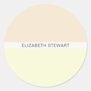 Sticker Rond Pêche moderne et joints d'enveloppe jaune