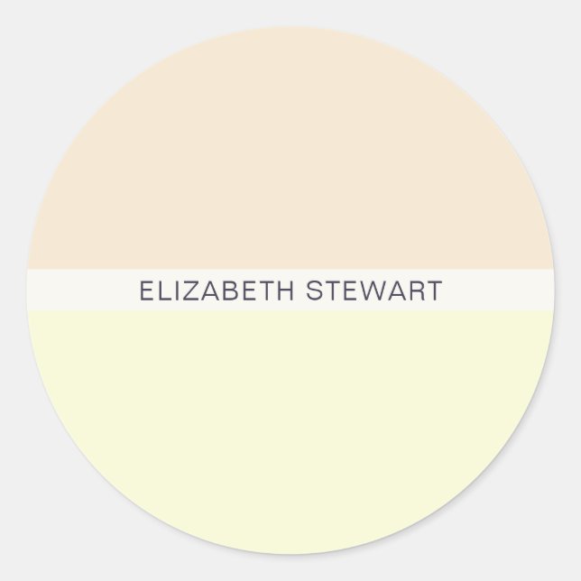 Sticker Rond Pêche moderne et joints d'enveloppe jaune (Devant)