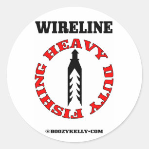 Sticker Rond Pêche résistante, pêche de câble, gisement de